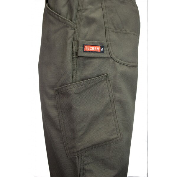 TECGEN FR Summer Weight Dungarees in Olive